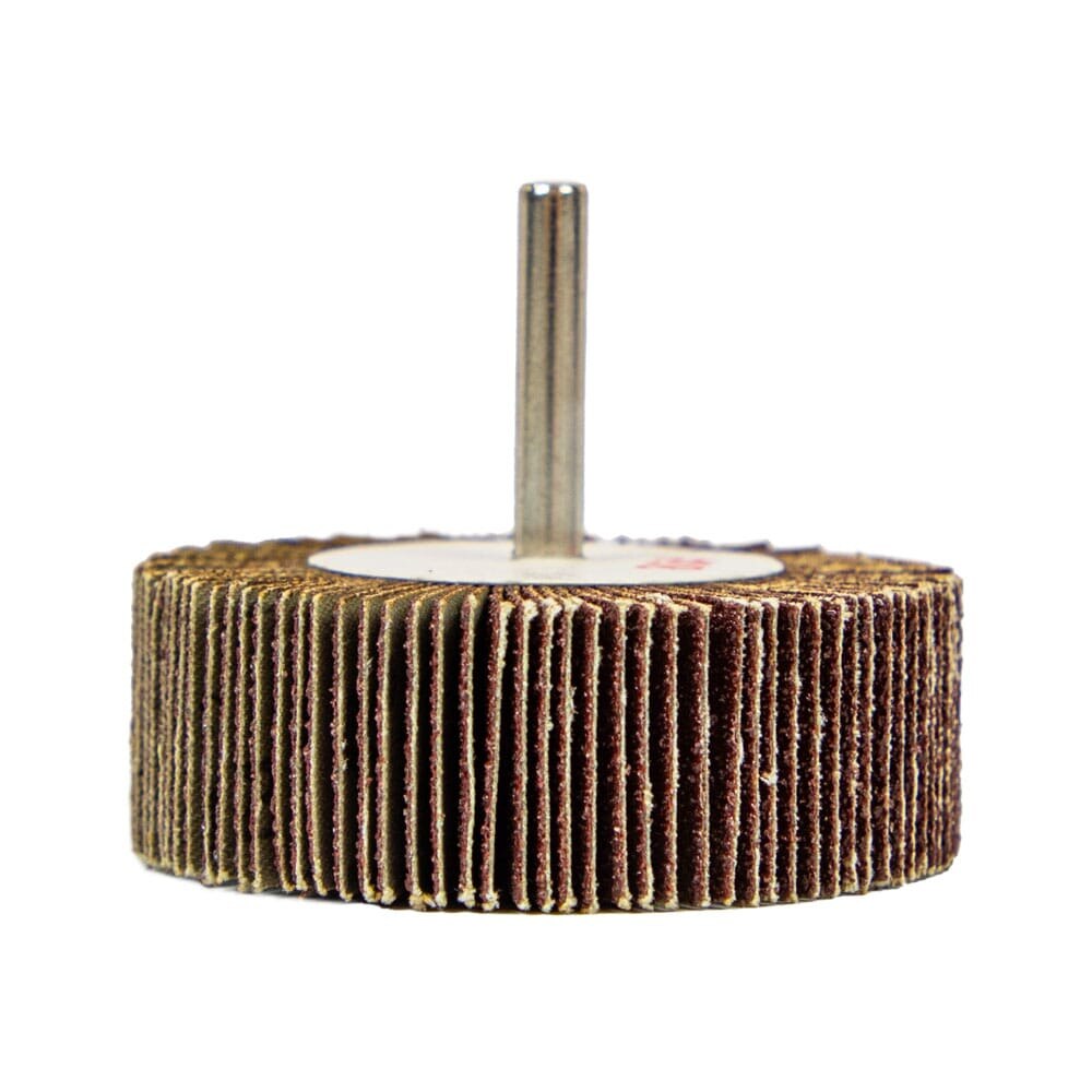 10-Pack 1-1/2 Inch Flap Wheels - 80 Grit Shank Mounted Abrasive Sanding Discs For Drills & Grinders